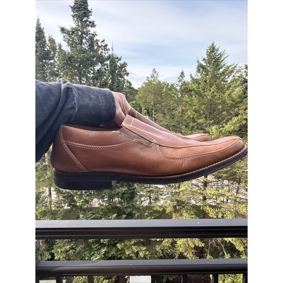 Sandro Moscoloni Easy Leather Venetian Loafer Shoes Men's Brown Size US 13 - Picture 15 of 16